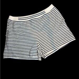 Haven Well Within Navy and Cream Terrycloth like Striped Shorts size XL